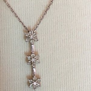 Diamond and white gold necklace